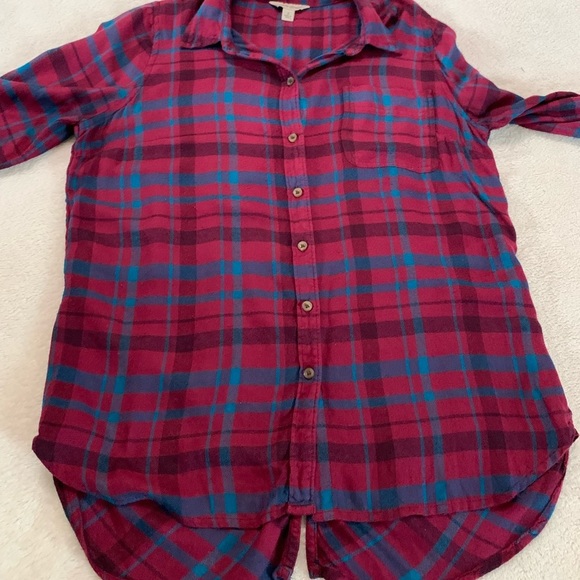 Lucky Brand Plaid Button Down Long Sleeve Shirt Size Small - Picture 17 of 17